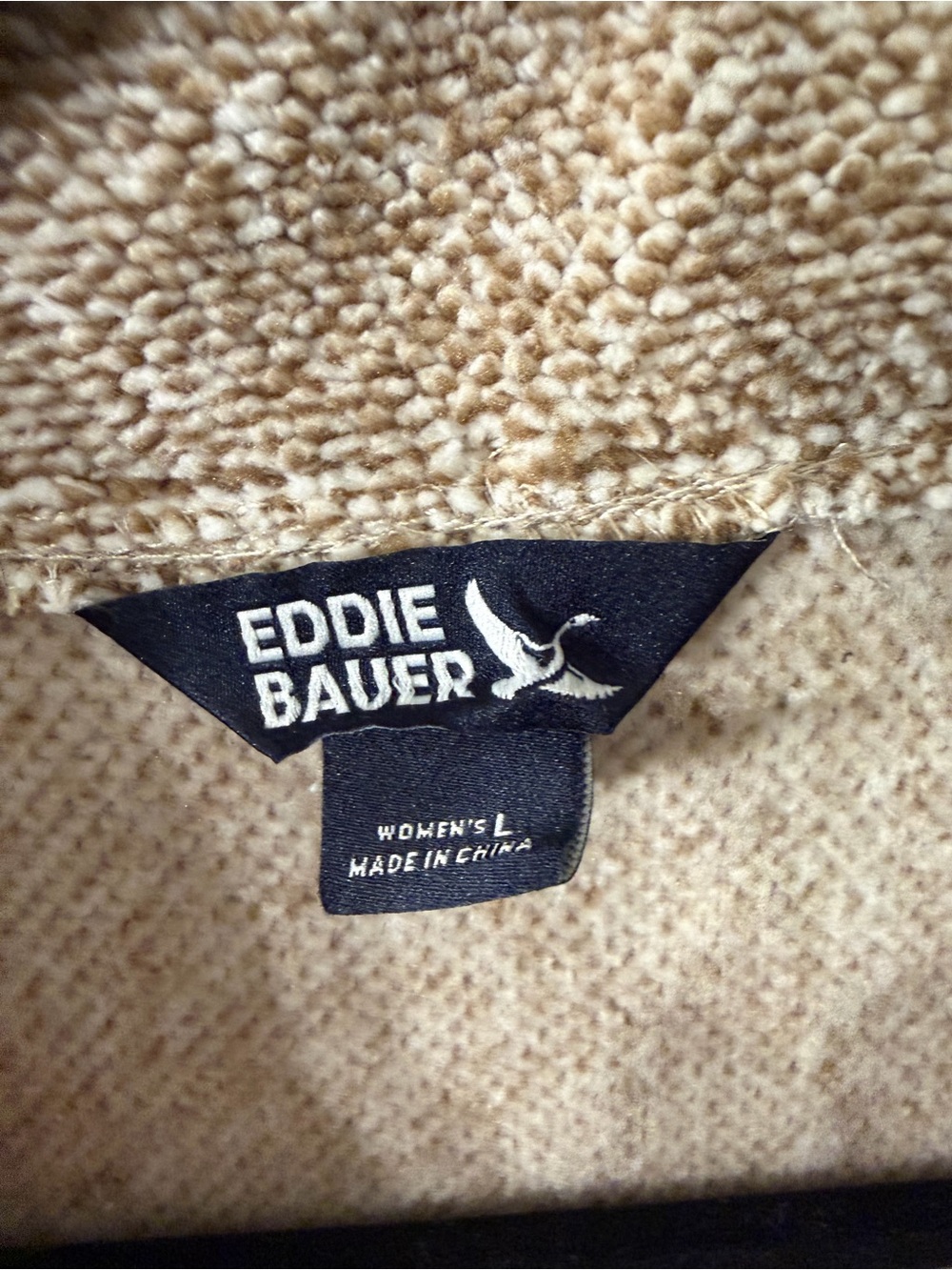 Eddie Bauer Cream Sherpa Fleece Pullover - Picture 3 of 5